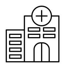 Poster - building, clinic, hospital icon illustration on transparent background