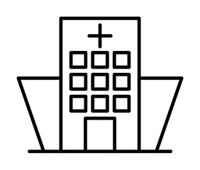 Poster - building, clinic, hospital icon illustration on transparent background