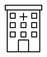 Poster - building, clinic, hospital icon illustration on transparent background