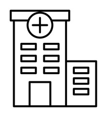 Poster - building, clinic, hospital icon illustration on transparent background