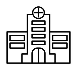 Poster - building, clinic, hospital icon illustration on transparent background