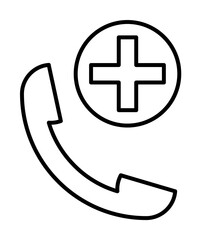 Poster - call icon illustration on transparent background