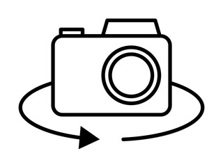 Poster - rotate camera icon illustration on transparent background