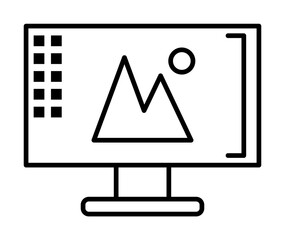 Poster - editing photos icon illustration on transparent background