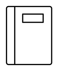 Poster - notebook icon illustration on transparent background