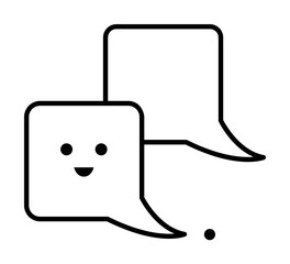 Poster - chatting icon illustration on transparent background