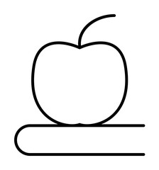 Poster - apple book icon illustration on transparent background