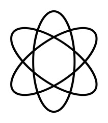 Poster - atom icon illustration on transparent background