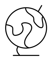 Poster - globe icon illustration on transparent background