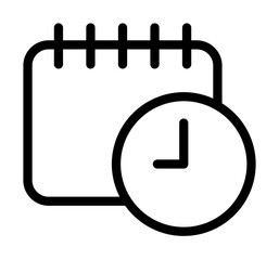 Poster - calendar time icon illustration on transparent background