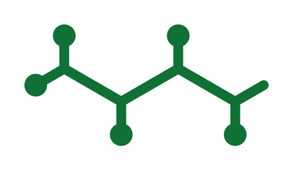 Poster - Vitamin, formula green icon illustration on transparent background