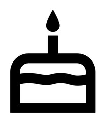 Poster - Cake icon illustration on transparent background