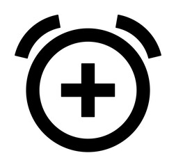 Poster - Add alarm icon illustration on transparent background
