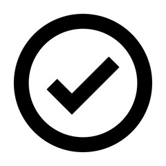 Poster - check icon illustration on transparent background