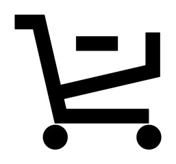 Leinwandbilder - shopping card remove icon illustration on transparent background