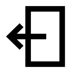 Poster - exit icon illustration on transparent background