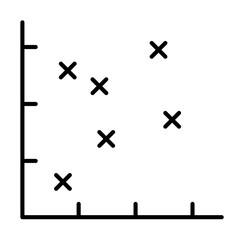 Poster - stock chart line icon illustration on transparent background