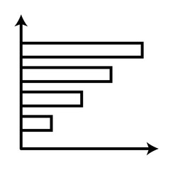 Poster - bar chart line icon illustration on transparent background