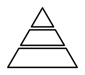 Poster - pyramid chart line icon illustration on transparent background