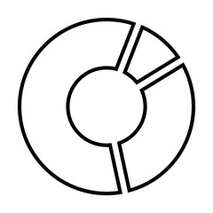 Poster - pie chart line icon illustration on transparent background