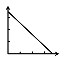 Poster - triangle chart line icon illustration on transparent background
