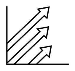 Poster - arrow chart line icon illustration on transparent background