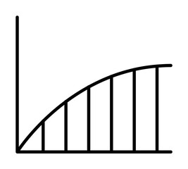 Poster - line chart line icon illustration on transparent background