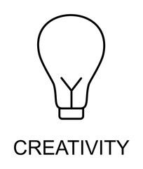 Poster - creativity line icon illustration on transparent background
