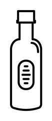 Poster - bottle of vodka icon illustration on transparent background