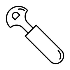 Poster - Pizza knife icon illustration on transparent background