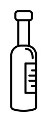 Poster - bottle of wine icon illustration on transparent background