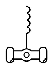 Poster - corkscrew icon illustration on transparent background