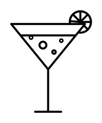 Poster - cocktail icon illustration on transparent background