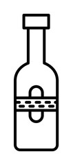 Poster - bottle of cognac icon illustration on transparent background