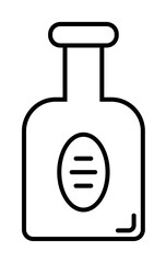 Poster - whiskey bottle icon illustration on transparent background