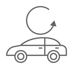 Poster - Car, refresh icon illustration on transparent background