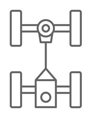 Poster - Steering, car icon illustration on transparent background
