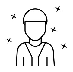 Poster - Young boy avatar icon illustration on transparent background
