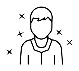 Poster - Boy young avatar icon illustration on transparent background