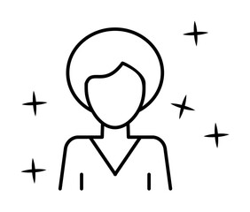Poster - Woman avatar icon illustration on transparent background