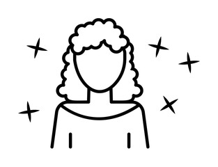 Poster - Woman avatar icon illustration on transparent background
