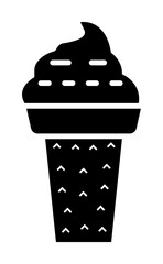 Poster - ice cream, dessert, cone icon illustration on transparent background