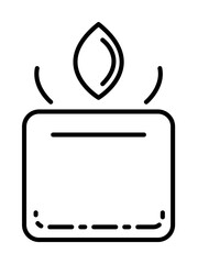 Poster - candle icon illustration on transparent background