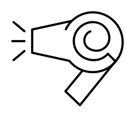 Poster - hair dryer icon illustration on transparent background