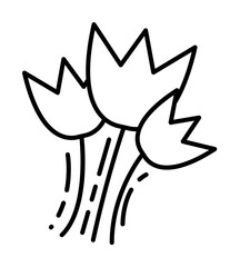 Poster - flowers icon illustration on transparent background