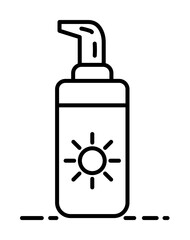 Poster - sunscreen icon illustration on transparent background