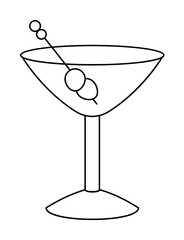Poster - Cocktail drink icon illustration on transparent background