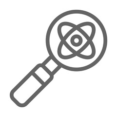 Poster - Research, atom icon illustration on transparent background