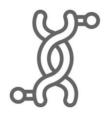 Poster - Genetics, DNA structure icon illustration on transparent background