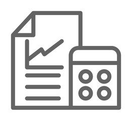Poster - Math, calculator icon illustration on transparent background